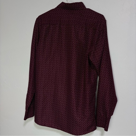 Silver Stone Modern Fit Men's Large Button Front Down Dress Shirt Long Sleeve - Picture 3 of 5